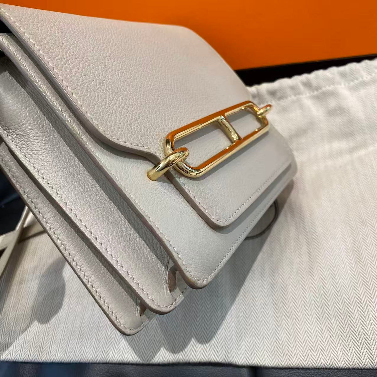 Hermes - Roulis 19 - Leather - Grey - (mini)