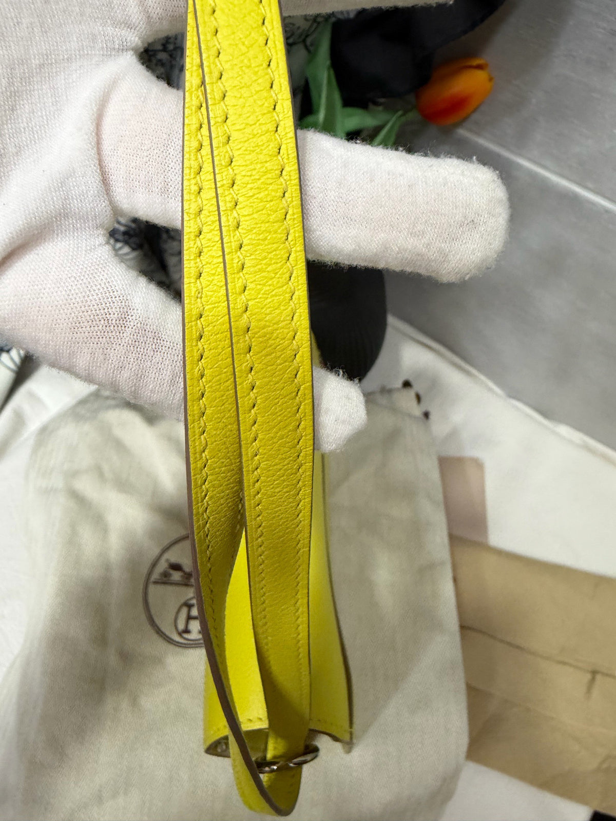 Hermes - Roulis 19 - Leather - Yellow - (mini)
