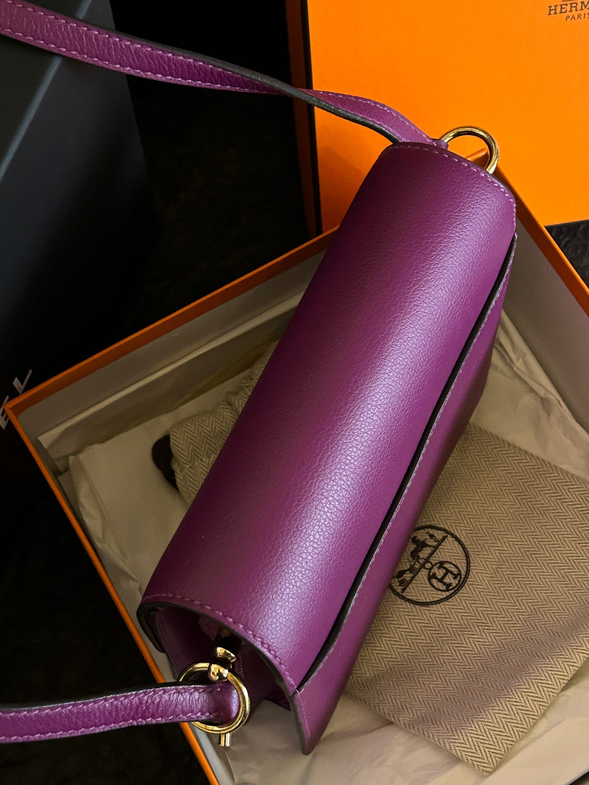 Hermes - Roulis 19 mini - Leather - Purple - (mini)