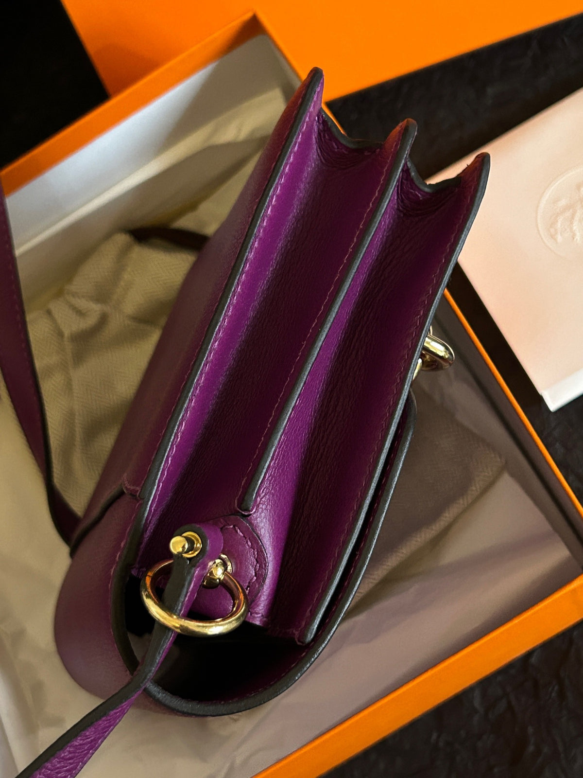 Hermes - Roulis 19 mini - Leather - Purple - (mini)