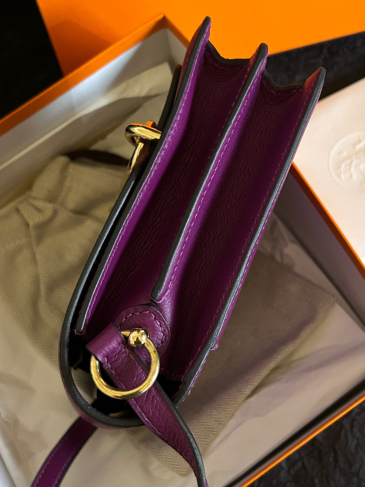 Hermes - Roulis 19 mini - Leather - Purple - (mini)