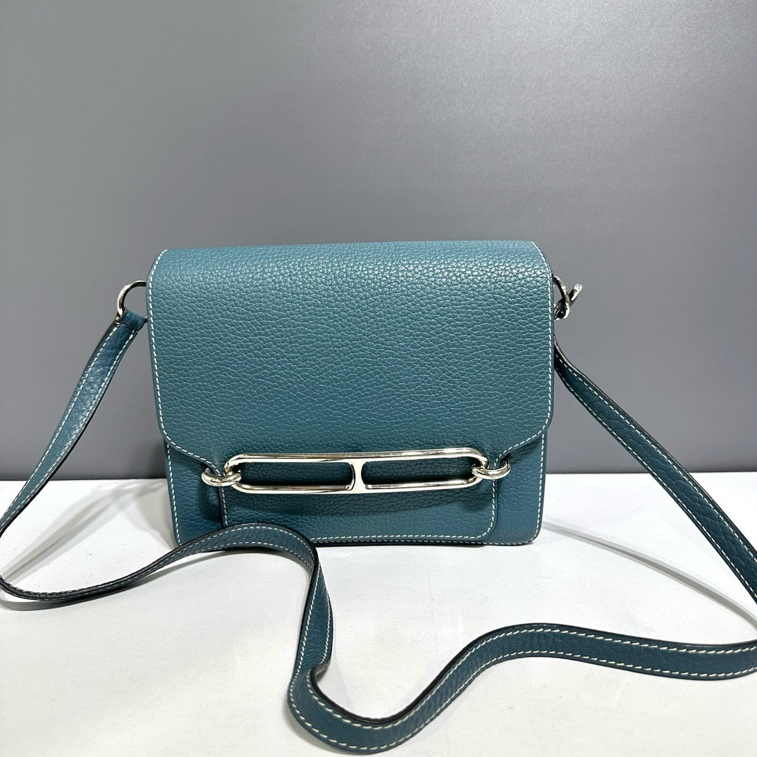 Hermes - Roulis 23 - Leather - Blue - (mini)