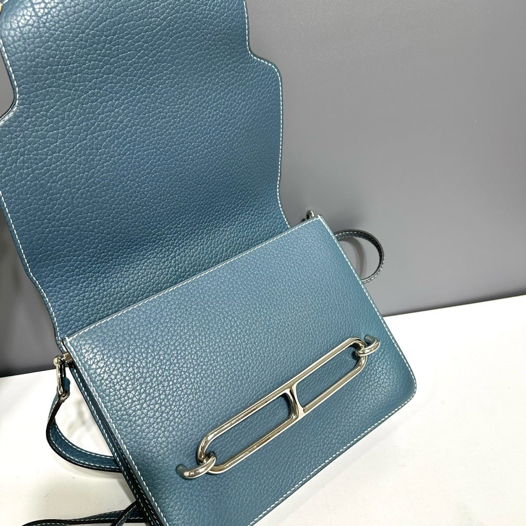 Hermes - Roulis 23 - Leather - Blue - (mini)