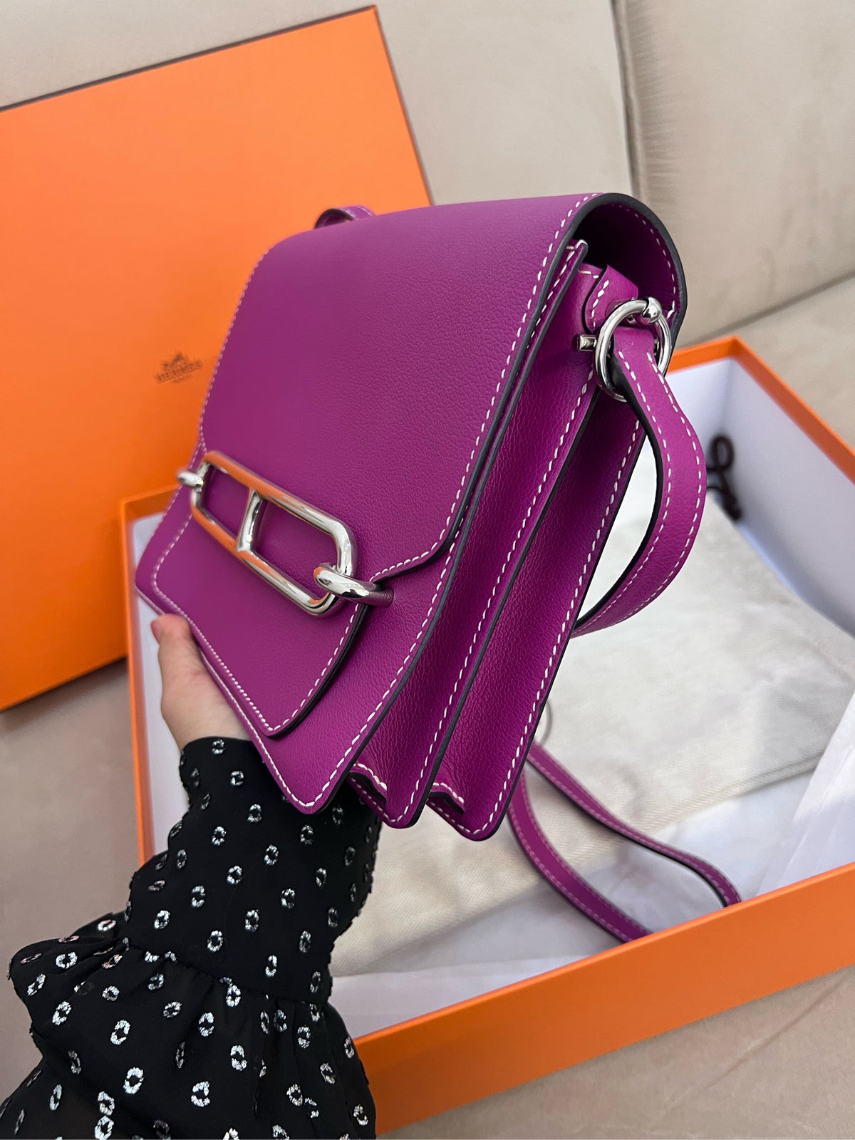 Hermes - Roulis 23 - Leather - Purple - (medium)