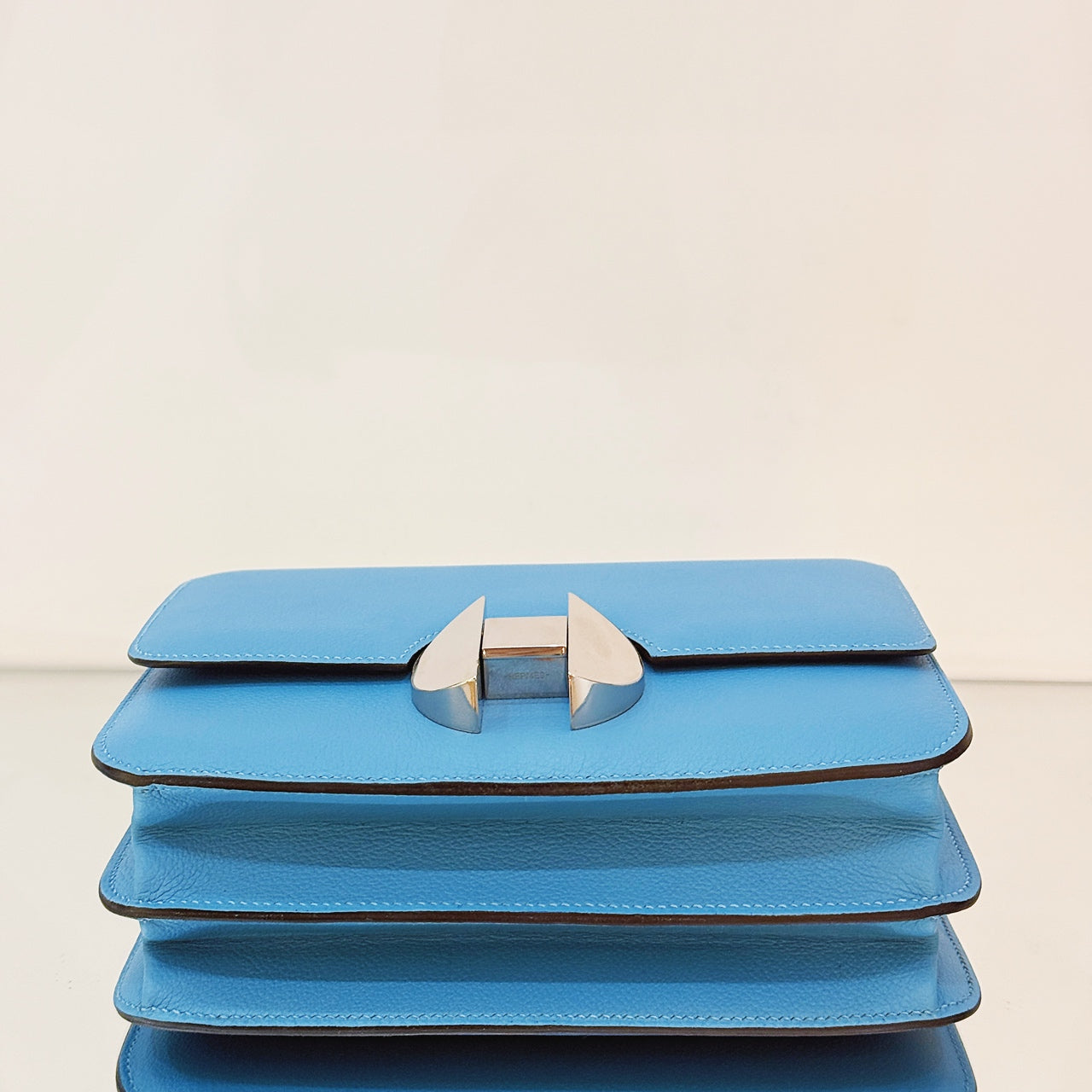 Hermès - Roulis - Evercolor leather - Northern Blue with Silver-Tone Hardware - (Small)
