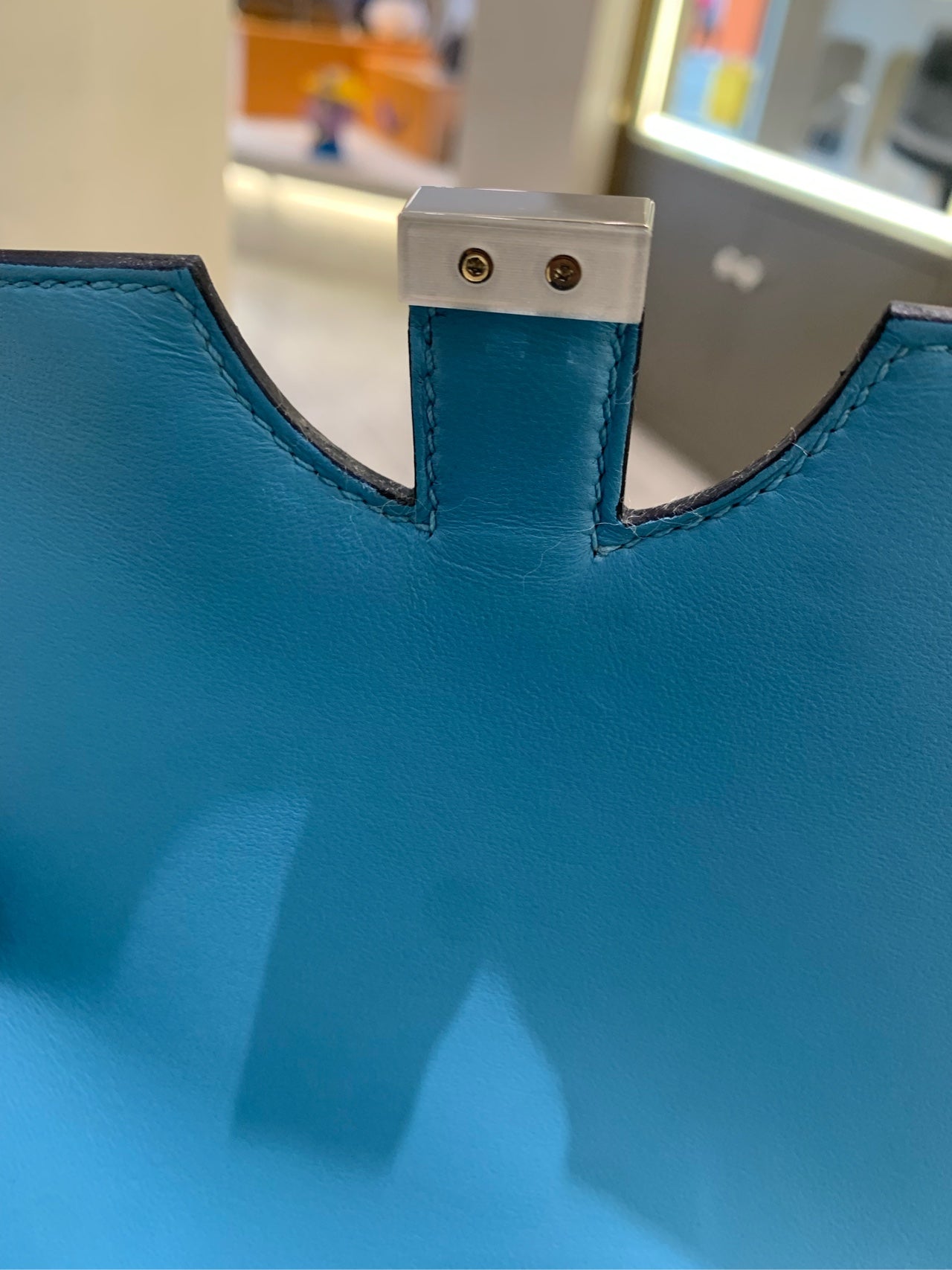 Hermès - Roulis - Evercolor leather - Northern Blue with Silver-Tone Hardware - (Small)