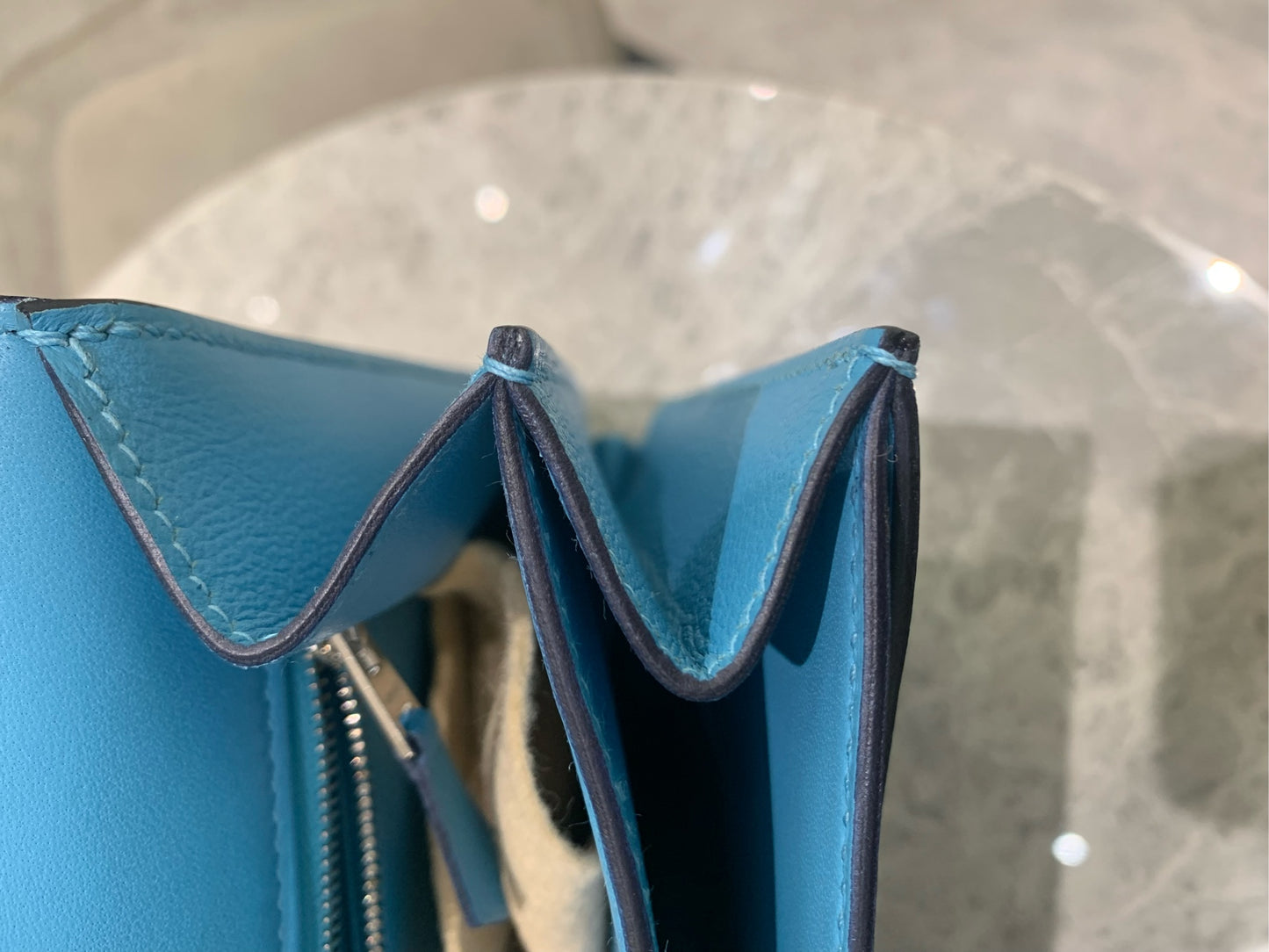 Hermès - Roulis - Evercolor leather - Northern Blue with Silver-Tone Hardware - (Small)
