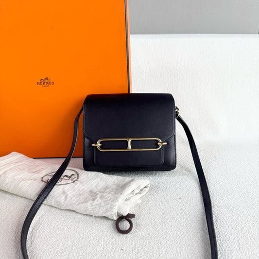 Hermes - Roulis - Leather - Black - (mini)