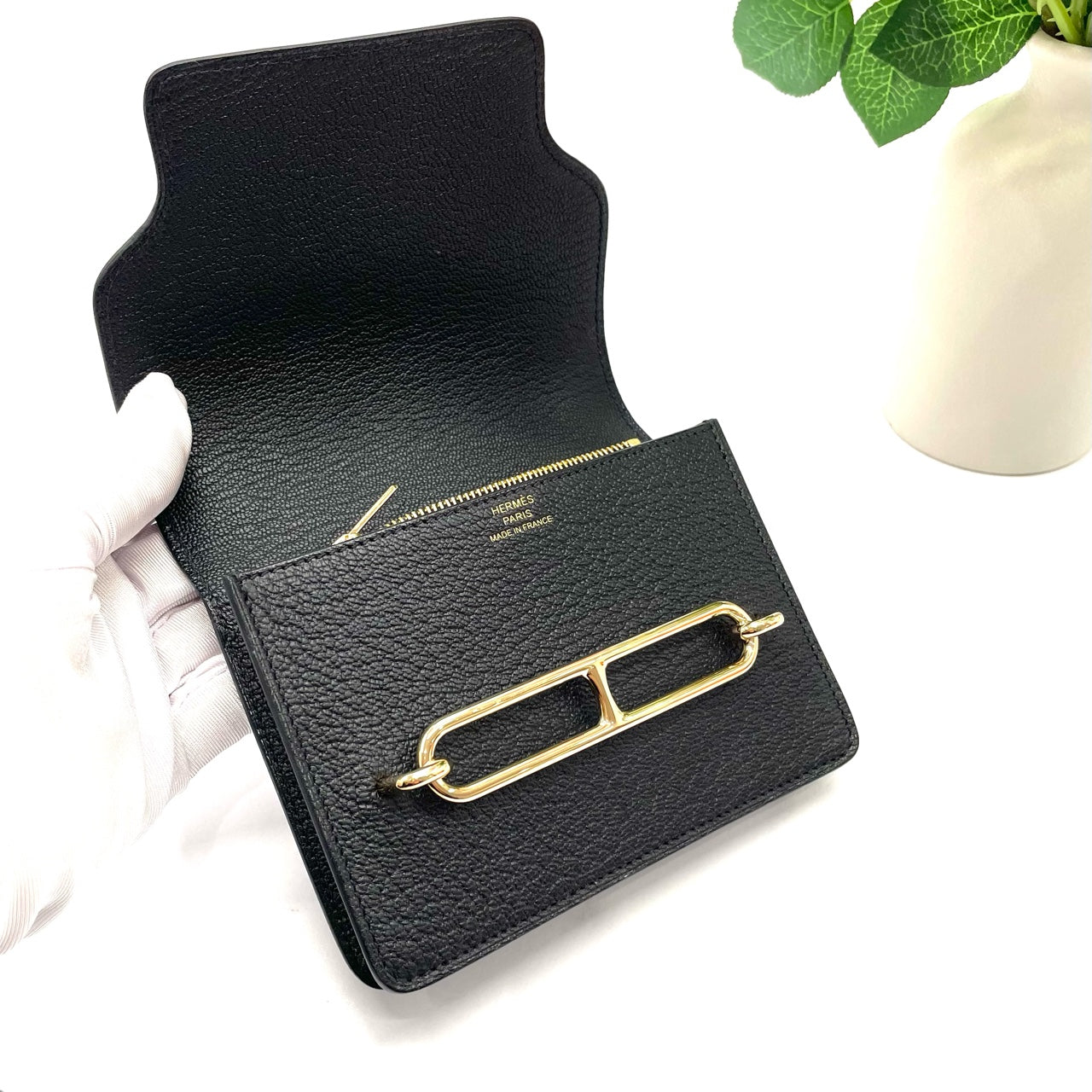 Hermes - Roulis - Leather - Black - (mini)