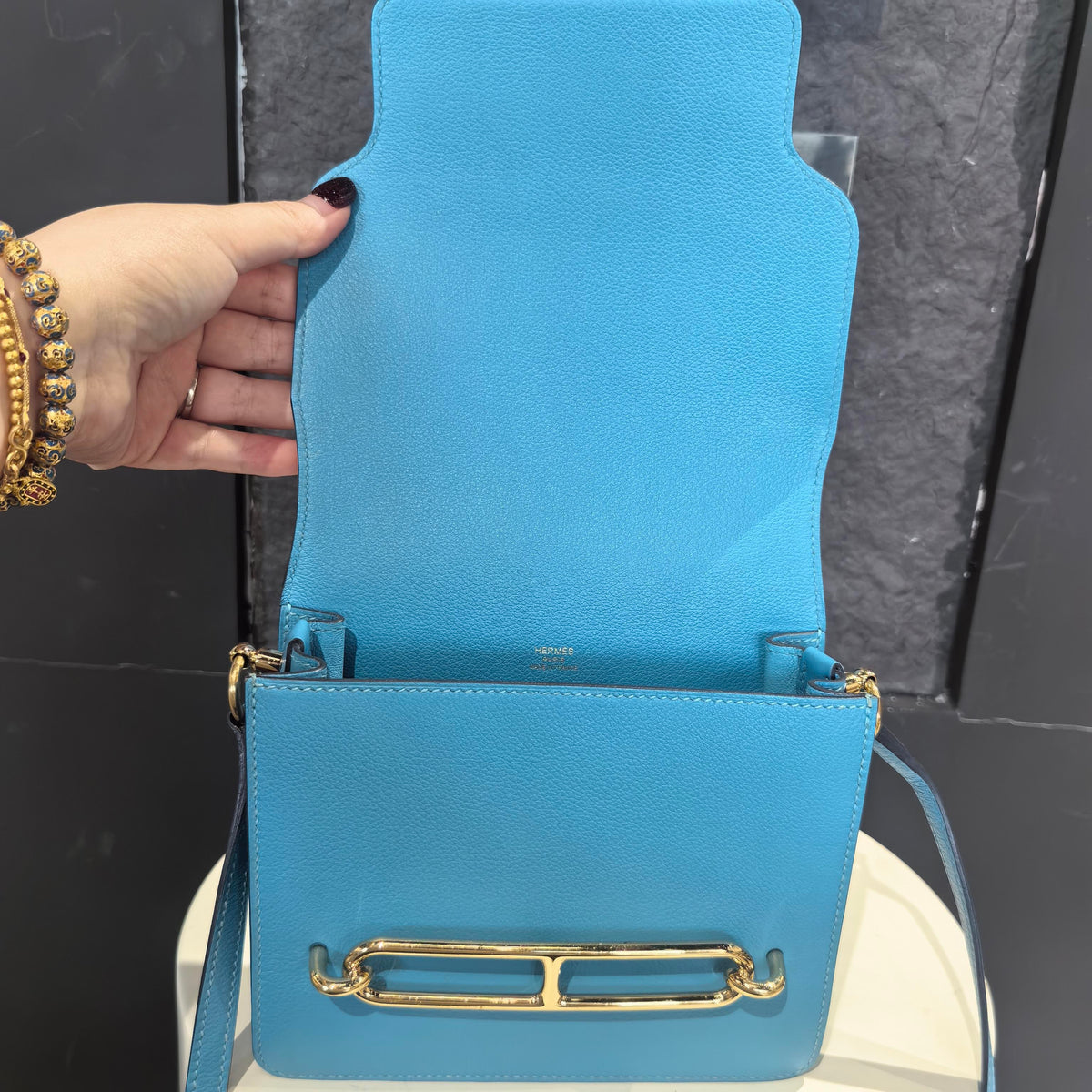 Hermes - Roulis - Leather - Blue - (mini)