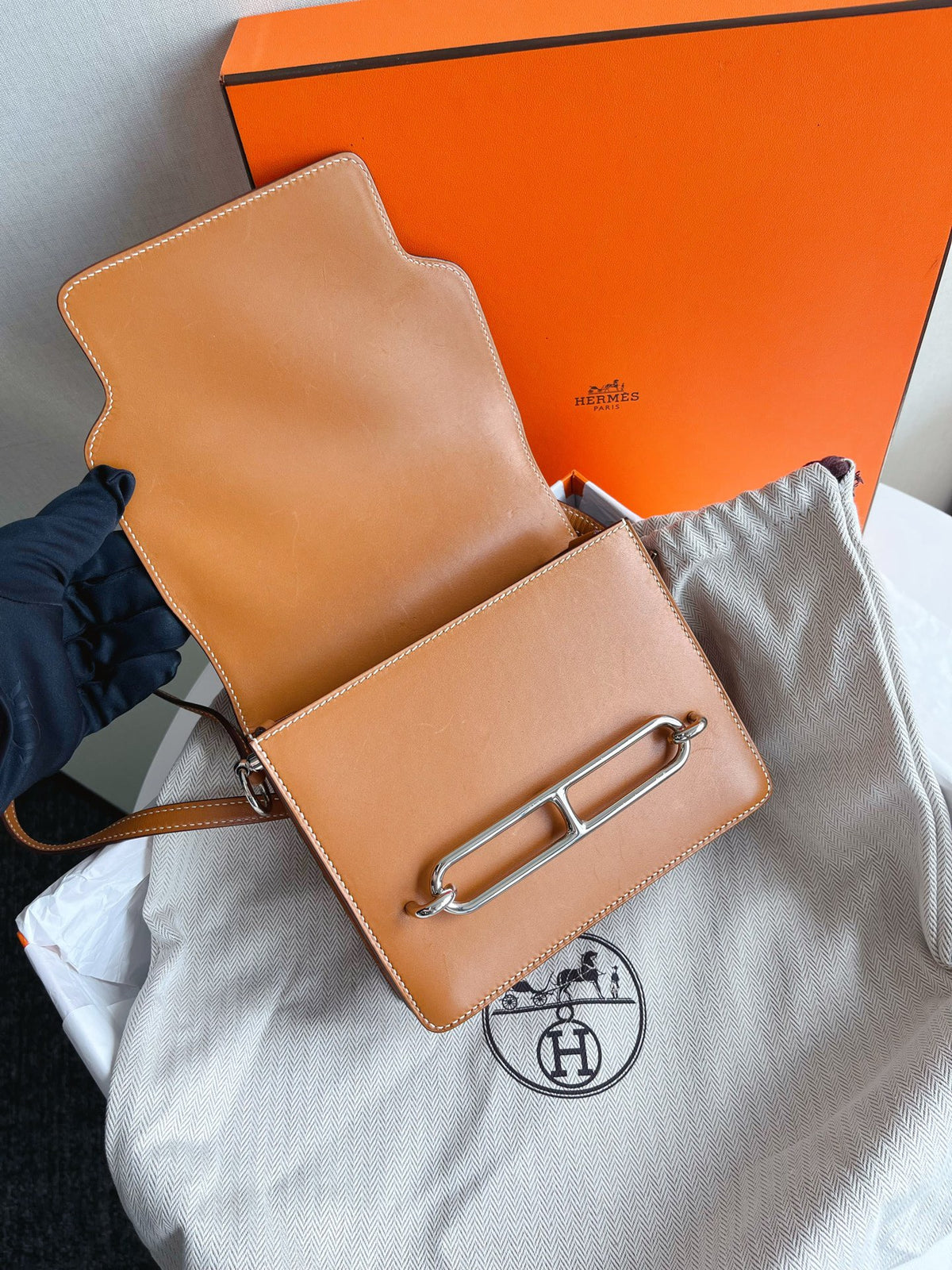 Hermes - Roulis - Leather - Camel - (mini)