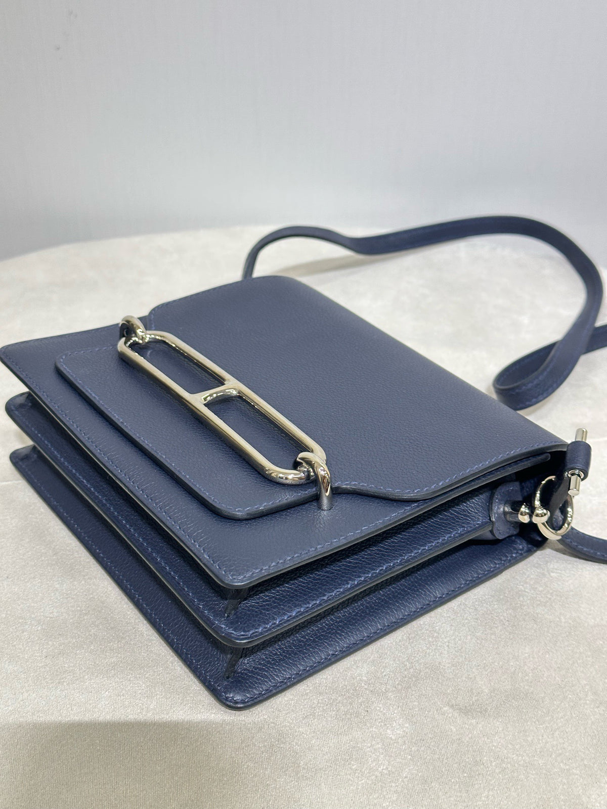 Hermes - Roulis - Leather - Navy - (mini)