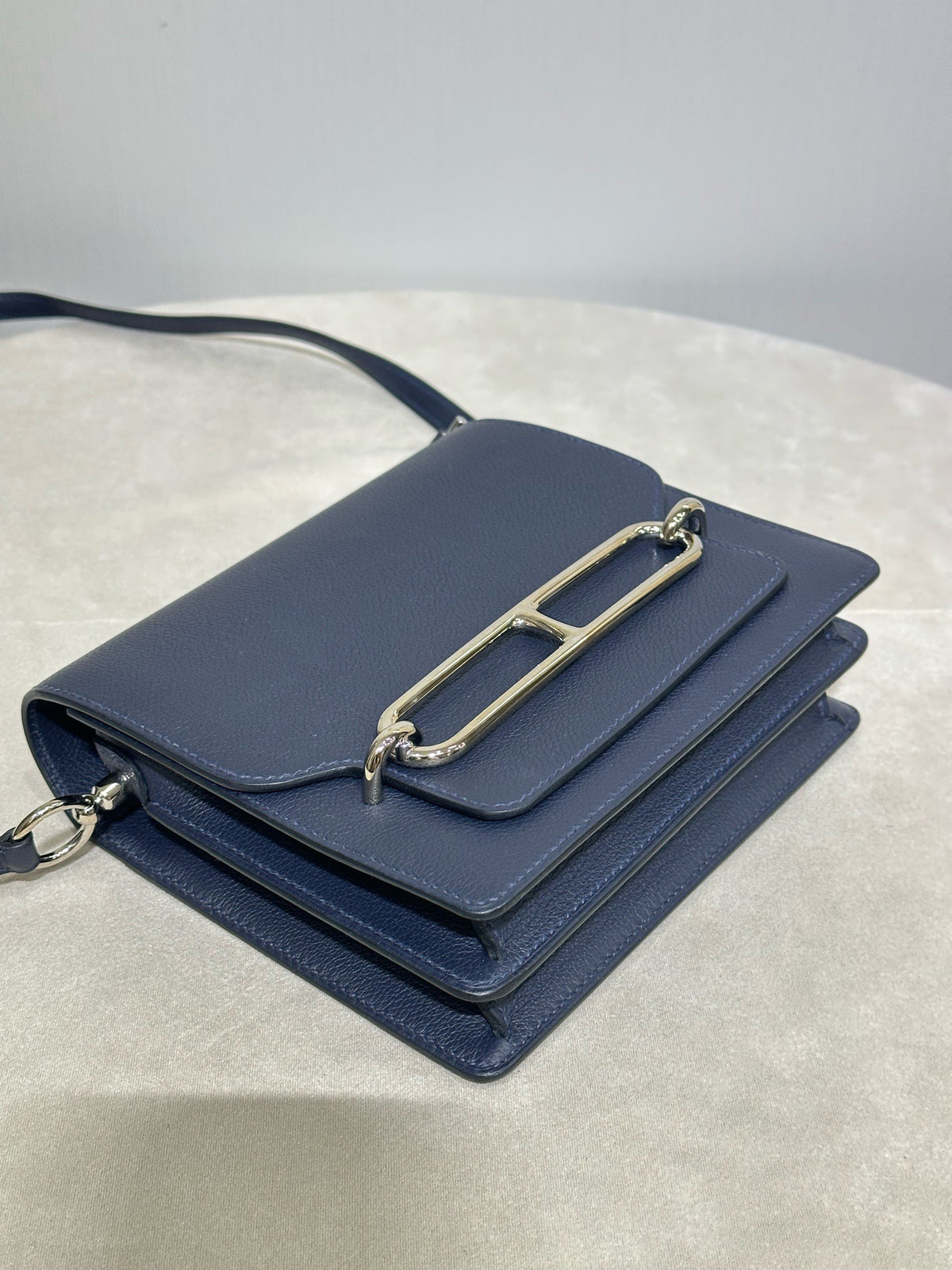 Hermes - Roulis - Leather - Navy - (mini)