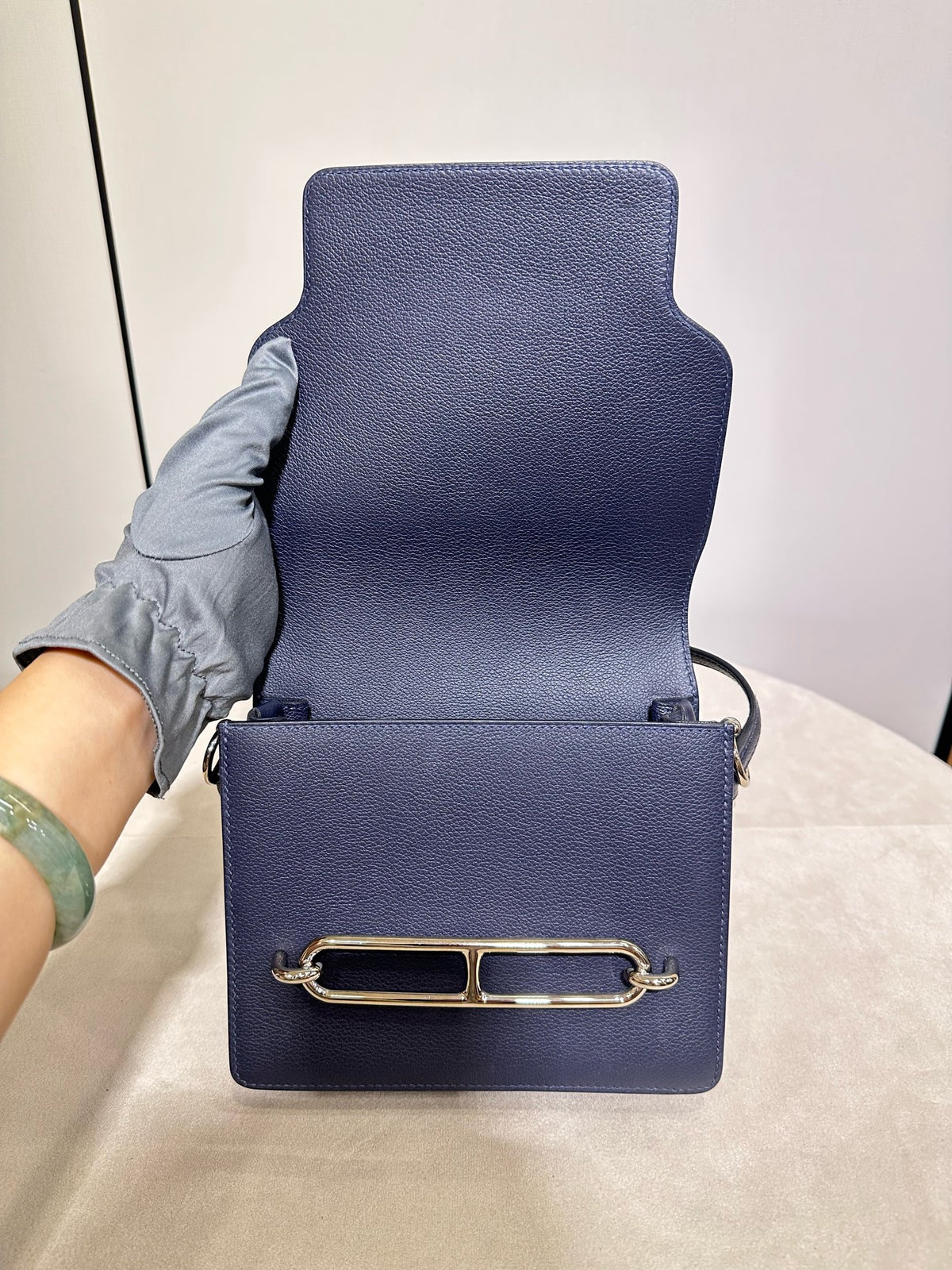 Hermes - Roulis - Leather - Navy - (mini)