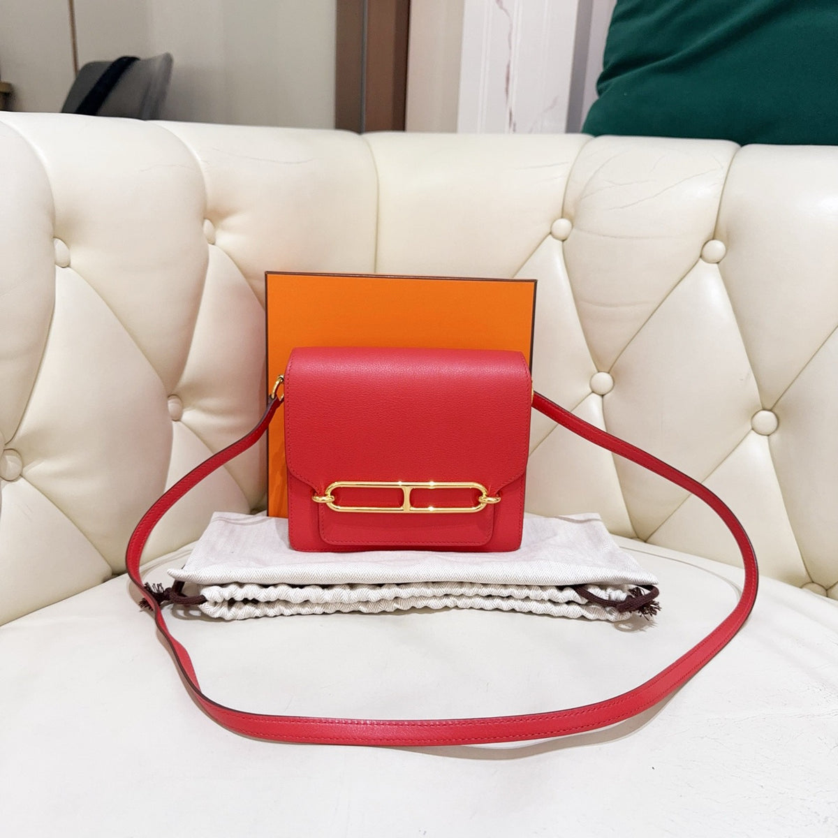 Hermes - Roulis - Leather - Red