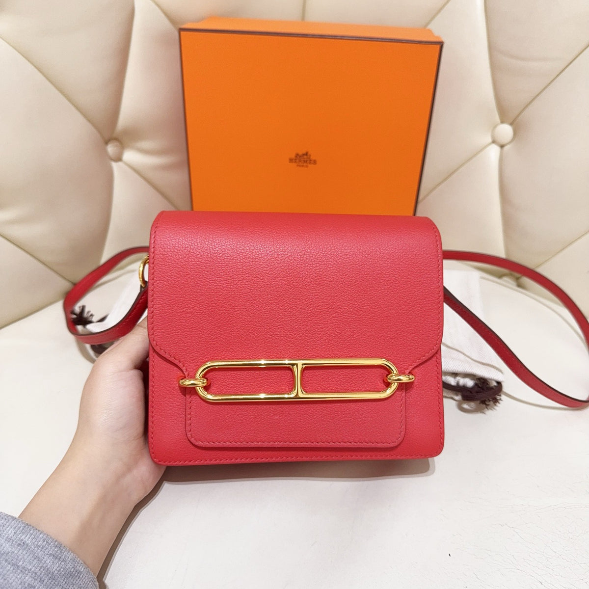 Hermes - Roulis - Leather - Red