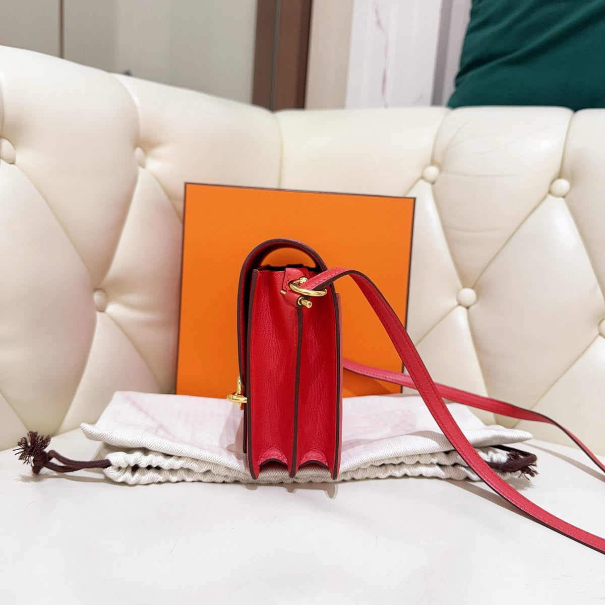 Hermes - Roulis - Leather - Red