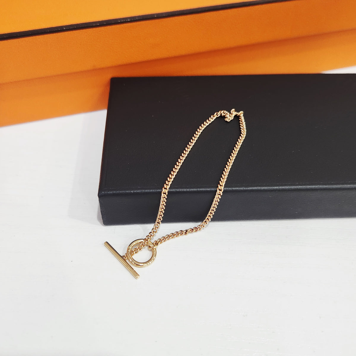Hermes - Small Q Bracelet - 18K rose gold - Pink