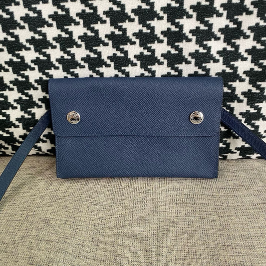 Hermes - Snap - Leather - Blue - (mini)