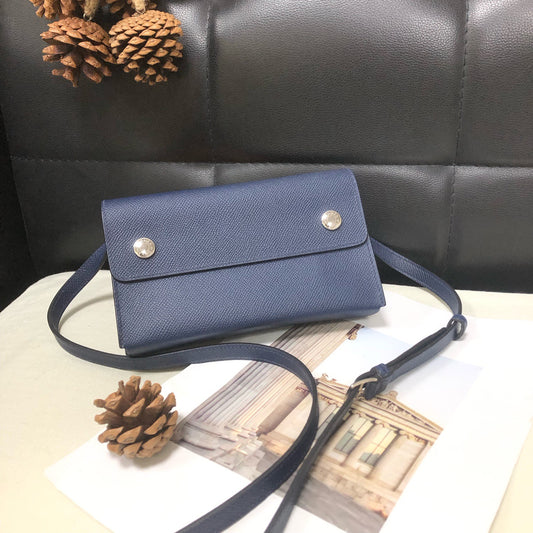 Hermes - Snap Wallet - Leather - Blue