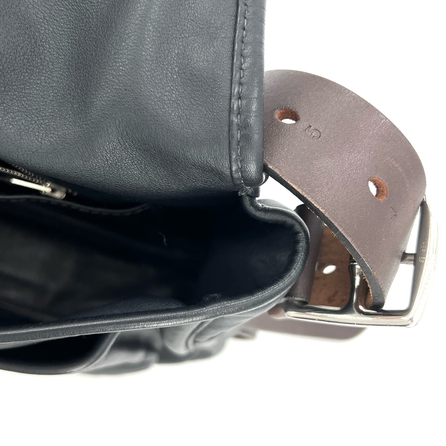 Hermes - Steve - Leather - Black - (medium)