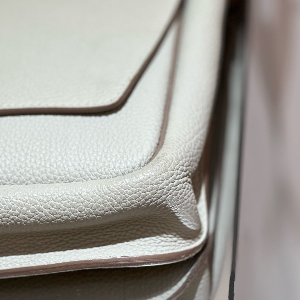 Hermes - Steve light junior - Togo leather - Grey - (medium)