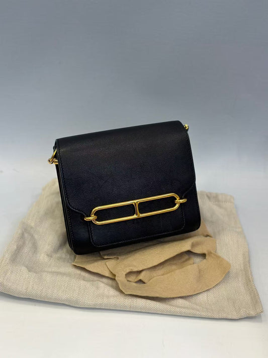 Hermès - Verrou Chaine d'Ancre - Swift leather - Black - (mini)