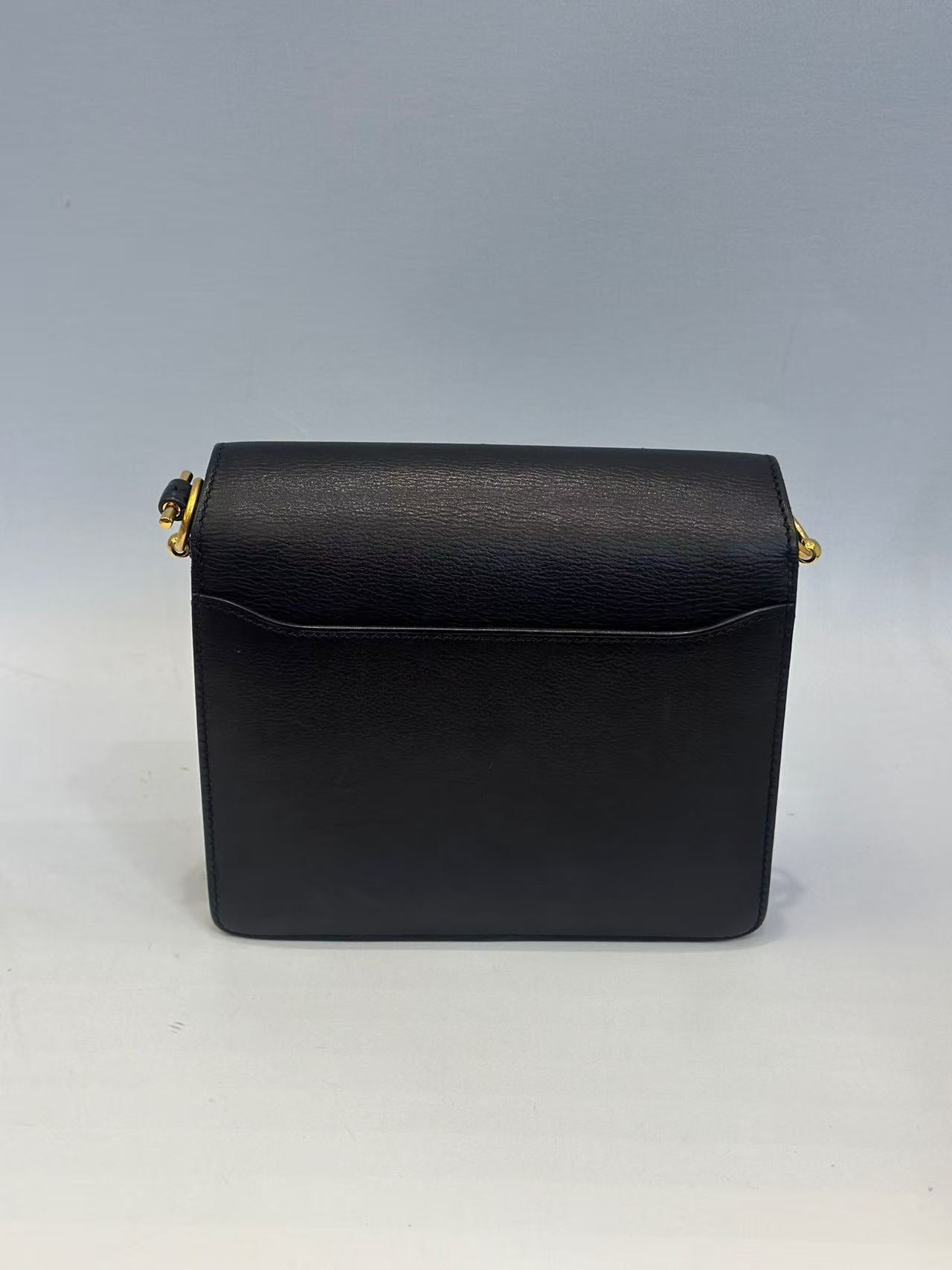 Hermès - Verrou Chaine d'Ancre - Swift leather - Black - (mini)