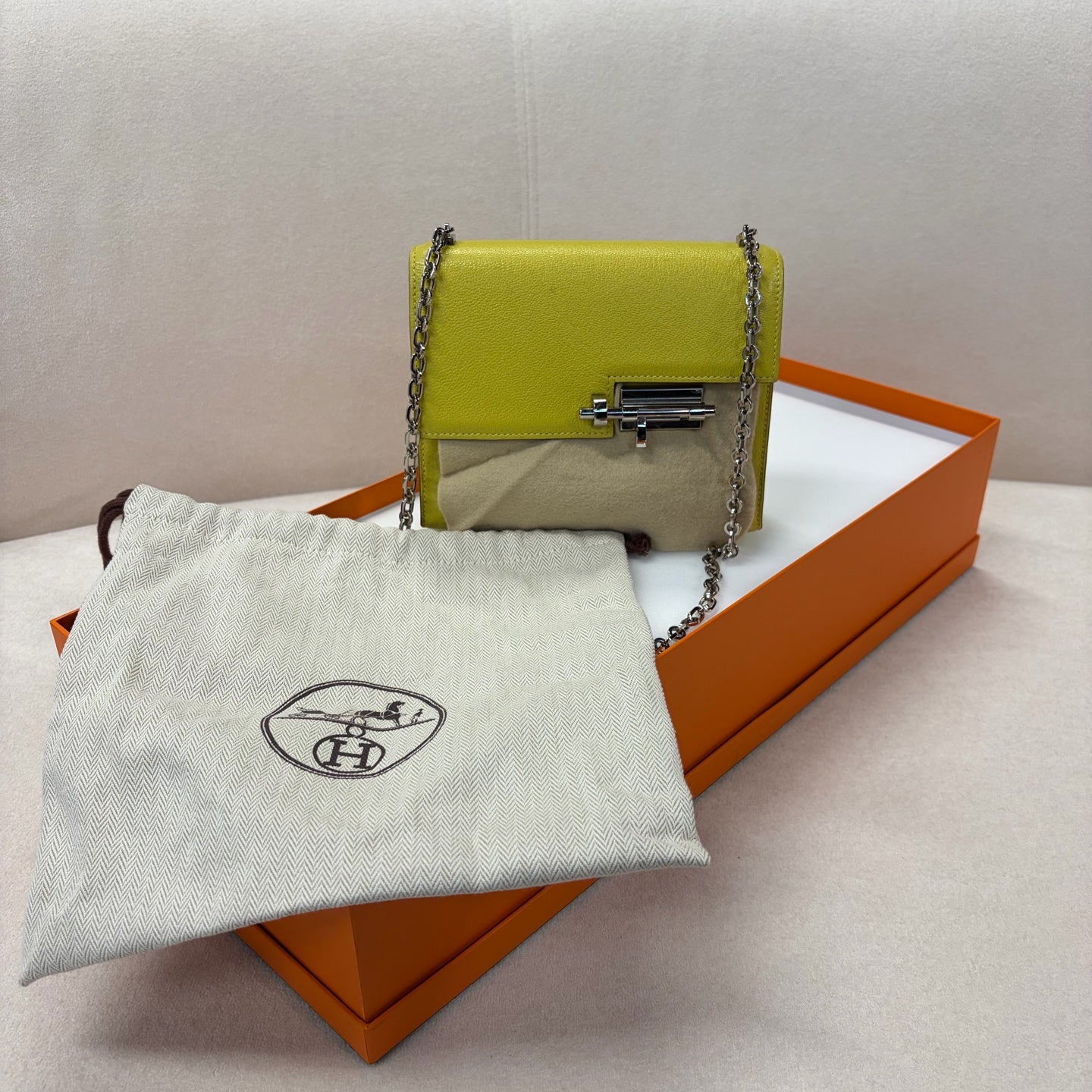 Hermes - Verrou - Leather - Yellow - (mini)