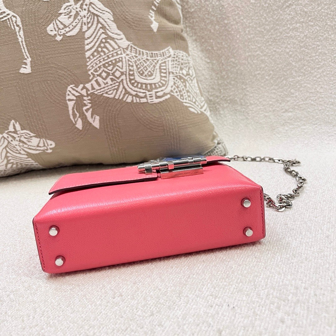 Hermès - Verrou Mini Chaine - Goatskin leather - Lipstick Pink - (mini)