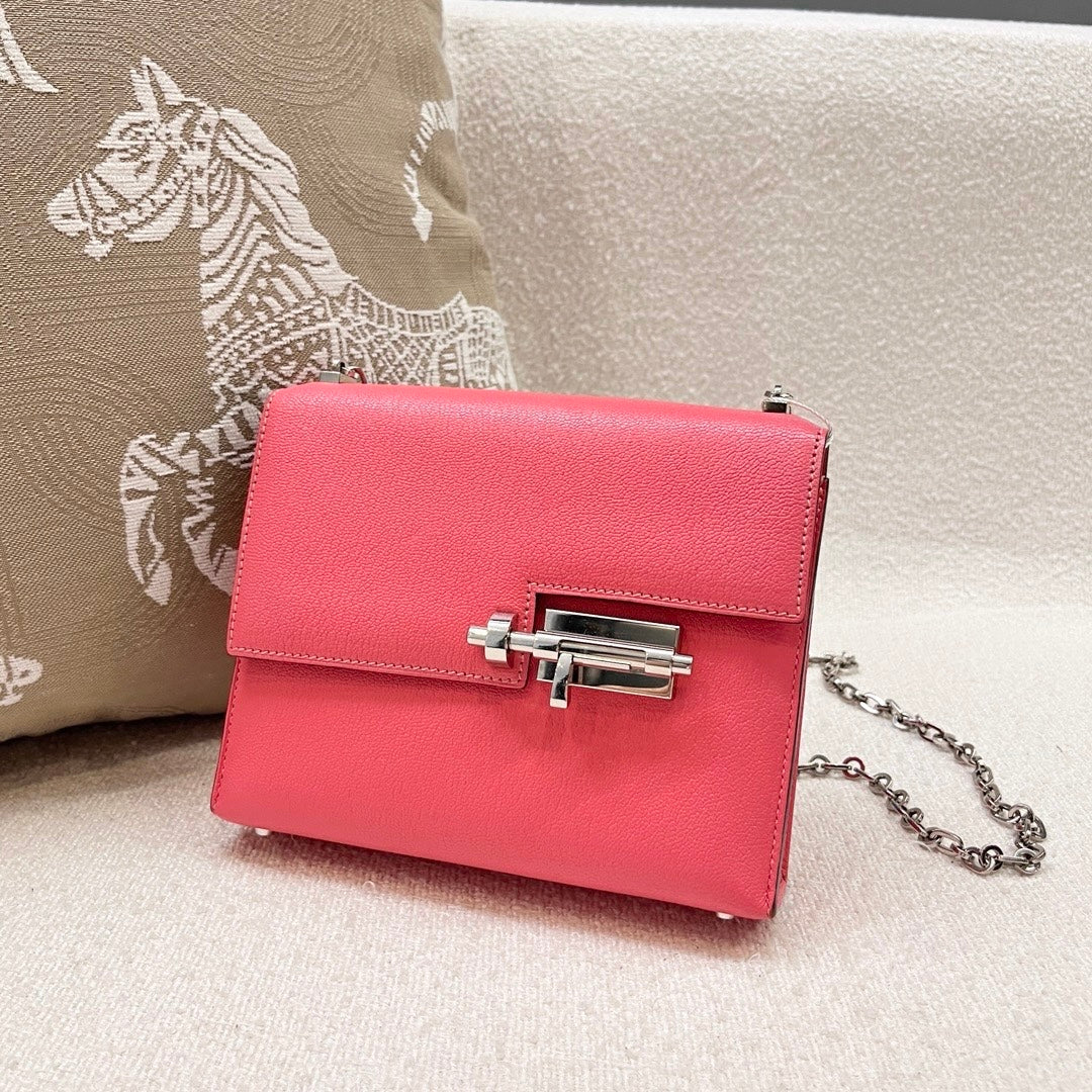 Hermès - Verrou Mini Chaine - Goatskin leather - Lipstick Pink - (mini)