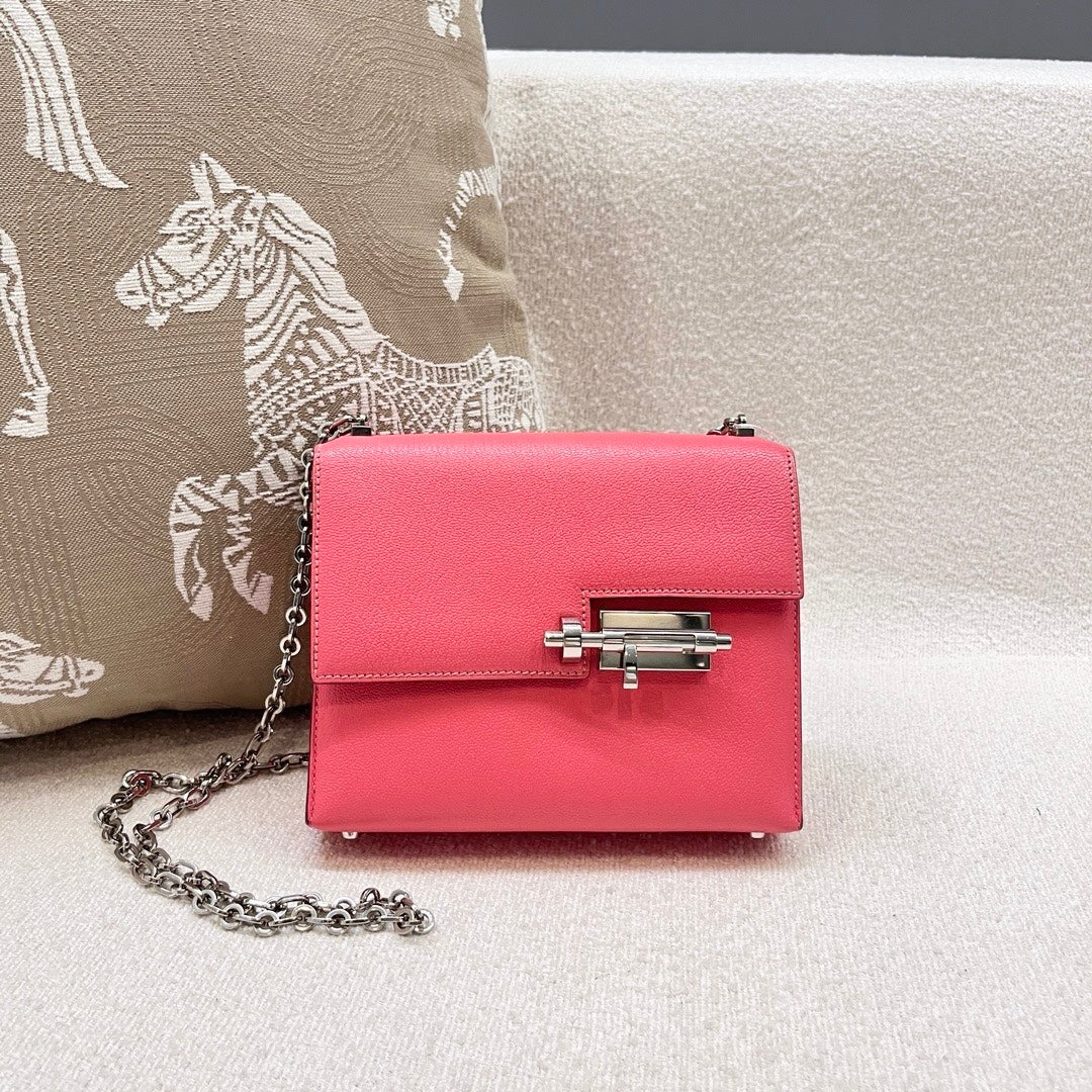 Hermès - Verrou Mini Chaine - Goatskin leather - Lipstick Pink - (mini)