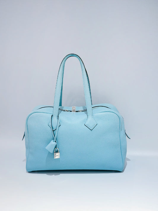 Hermes - Victoria - Leather - Blue - (large)