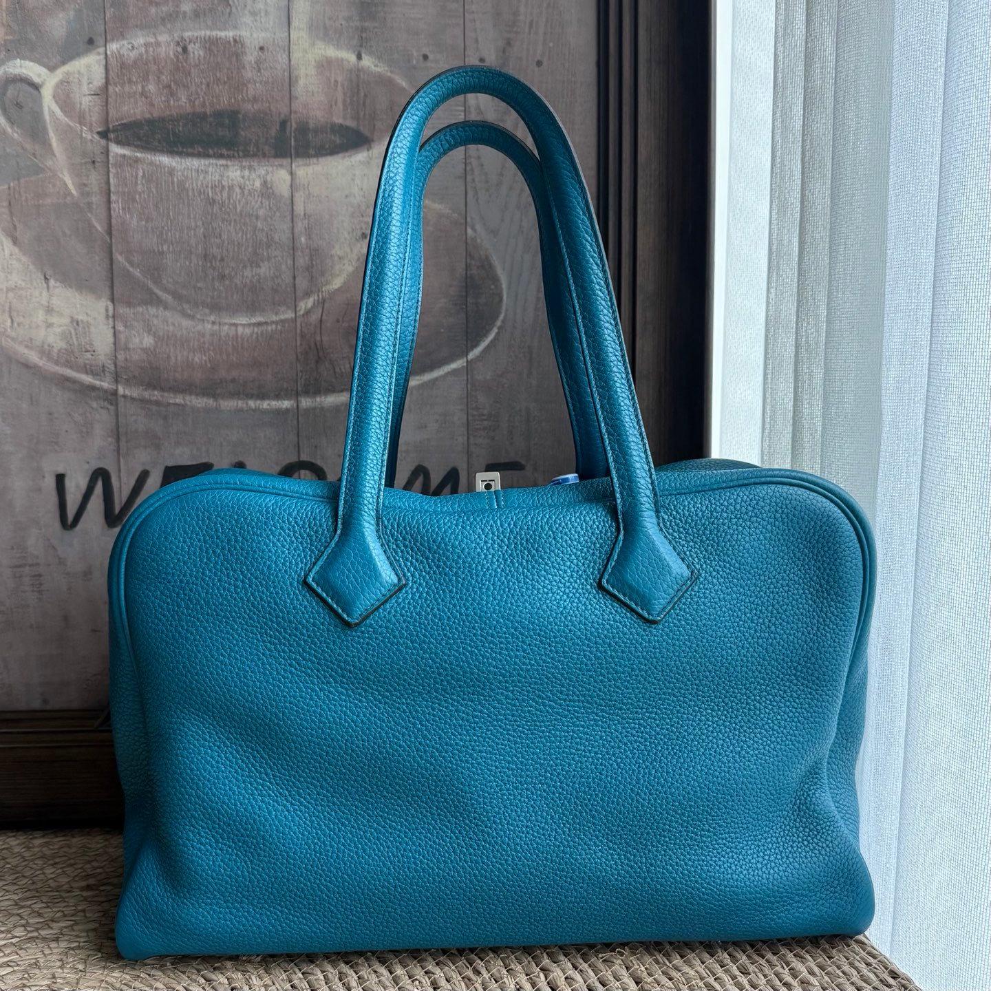 Hermès - Victoria - Leather - Blue - (large)