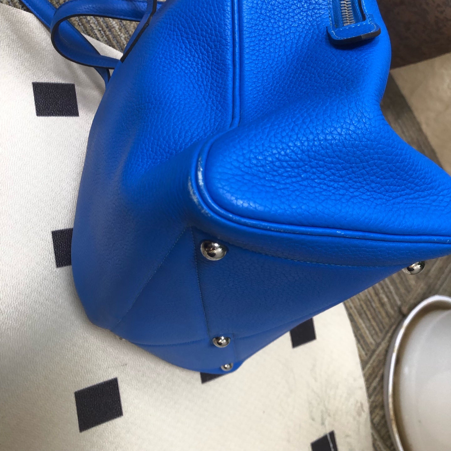 Hermes - Victoria - Leather - Blue - (large)