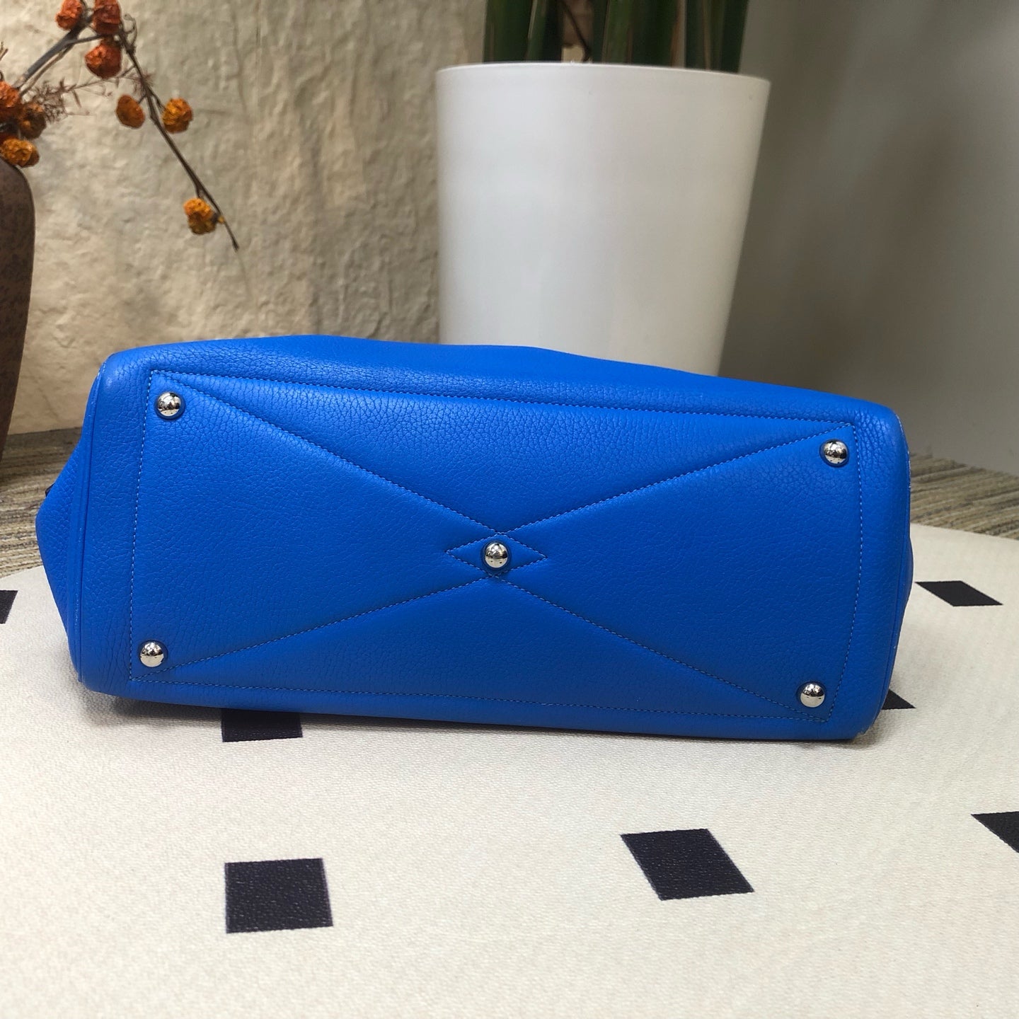 Hermes - Victoria - Leather - Blue - (large)