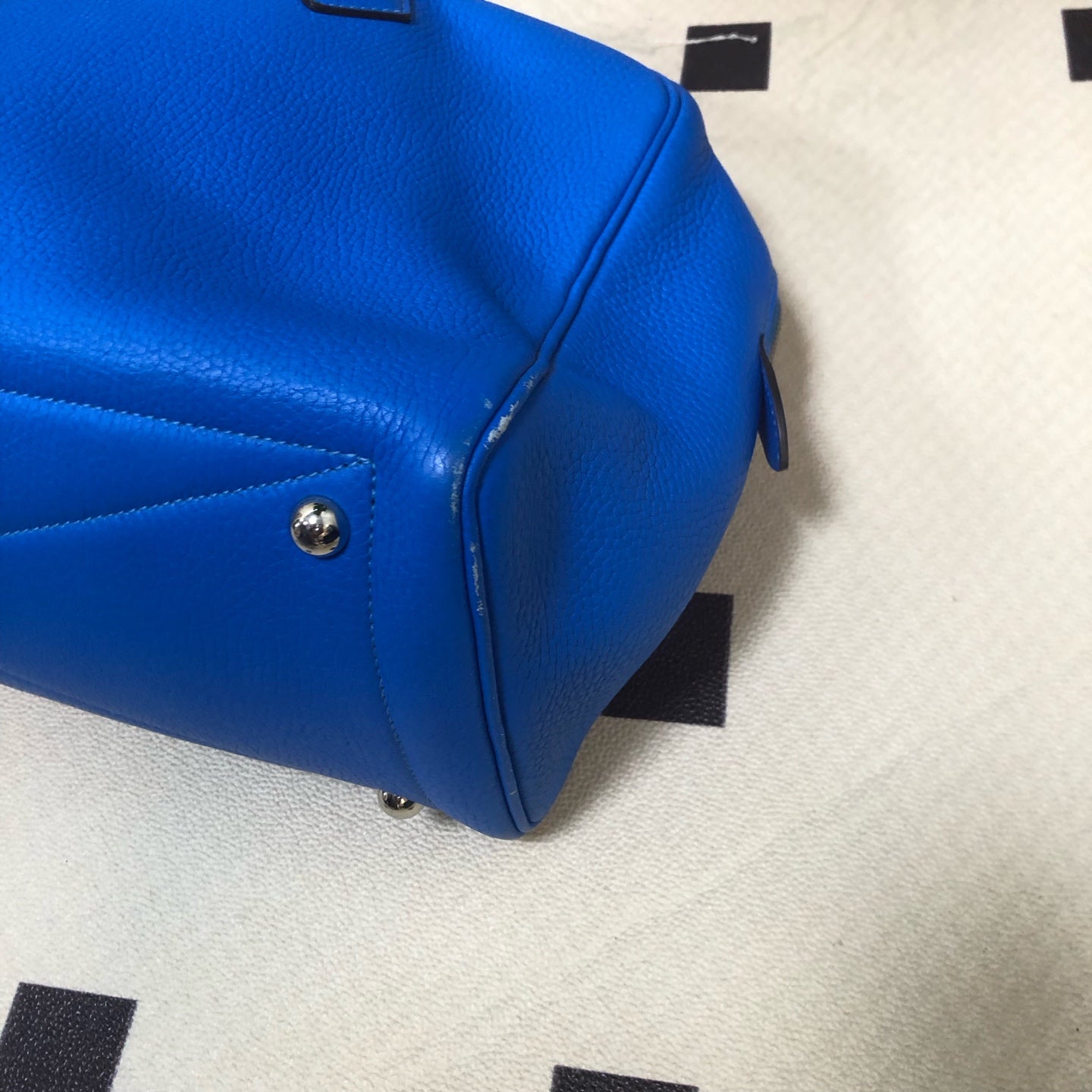 Hermes - Victoria - Leather - Blue - (large)