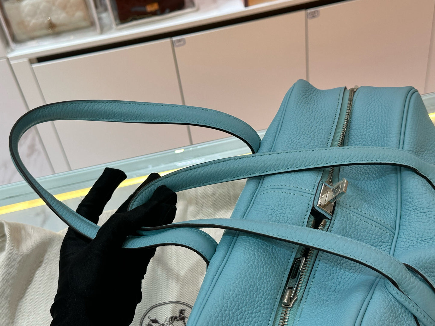 Hermes - Victoria - Leather - Blue - (large)