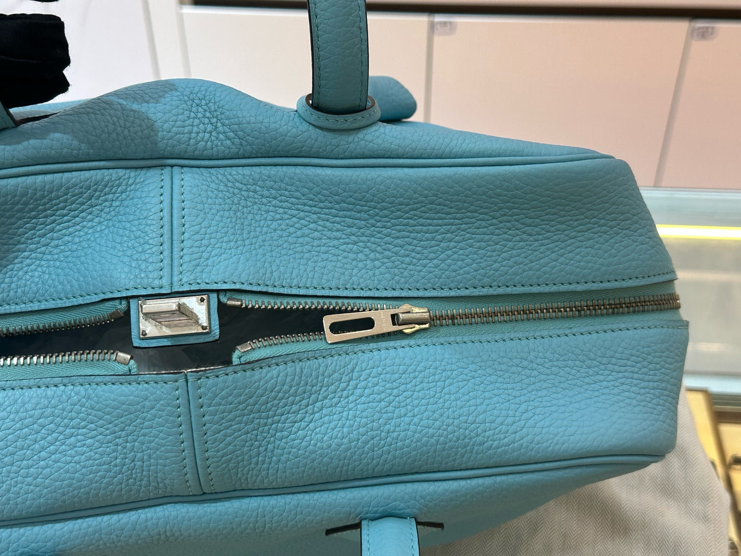 Hermes - Victoria - Leather - Blue - (large)