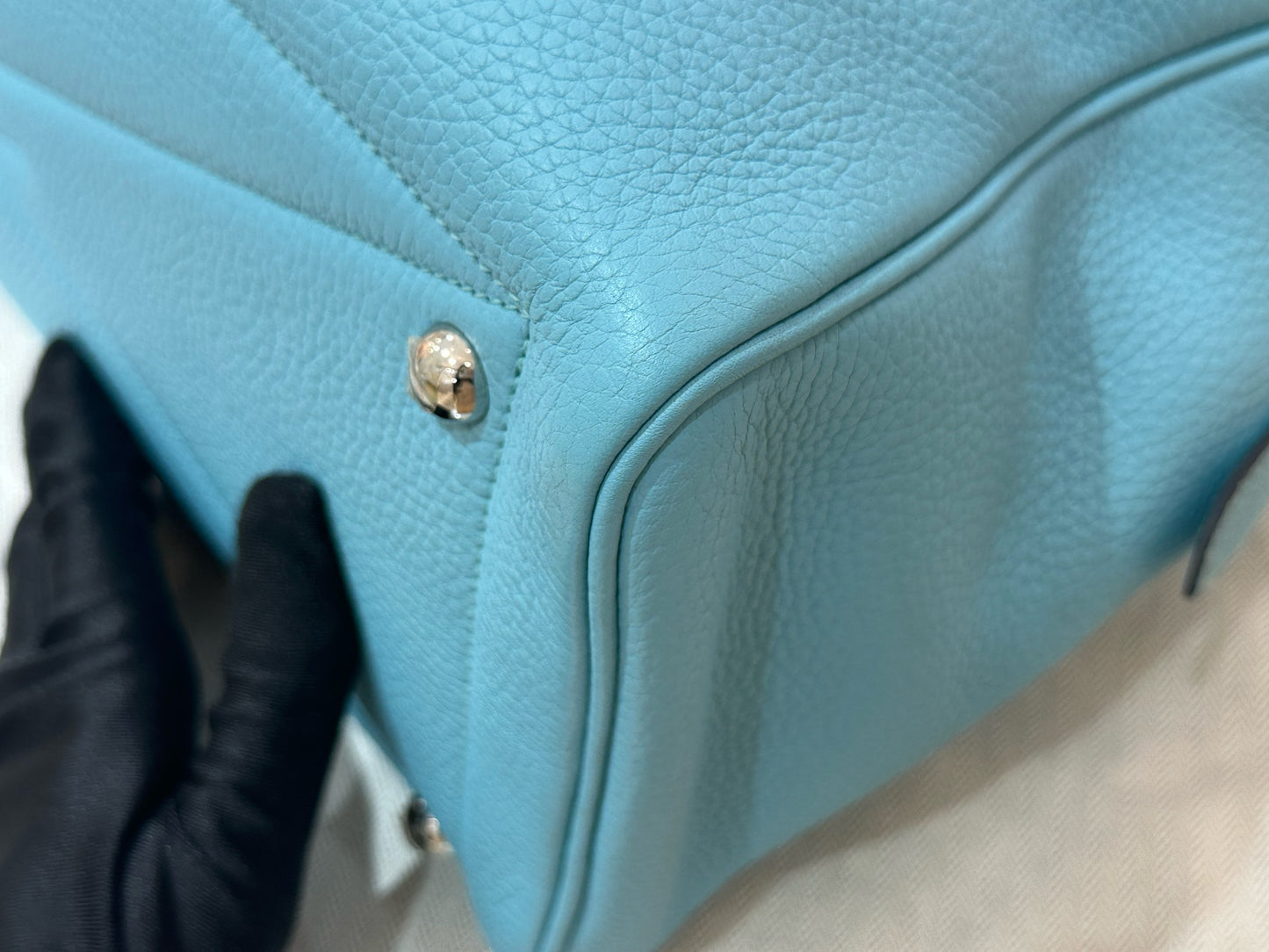 Hermes - Victoria - Leather - Blue - (large)