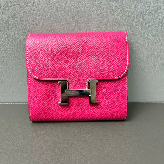Hermès - Constance Compact Wallet - Epsom leather - Pink - (small)
