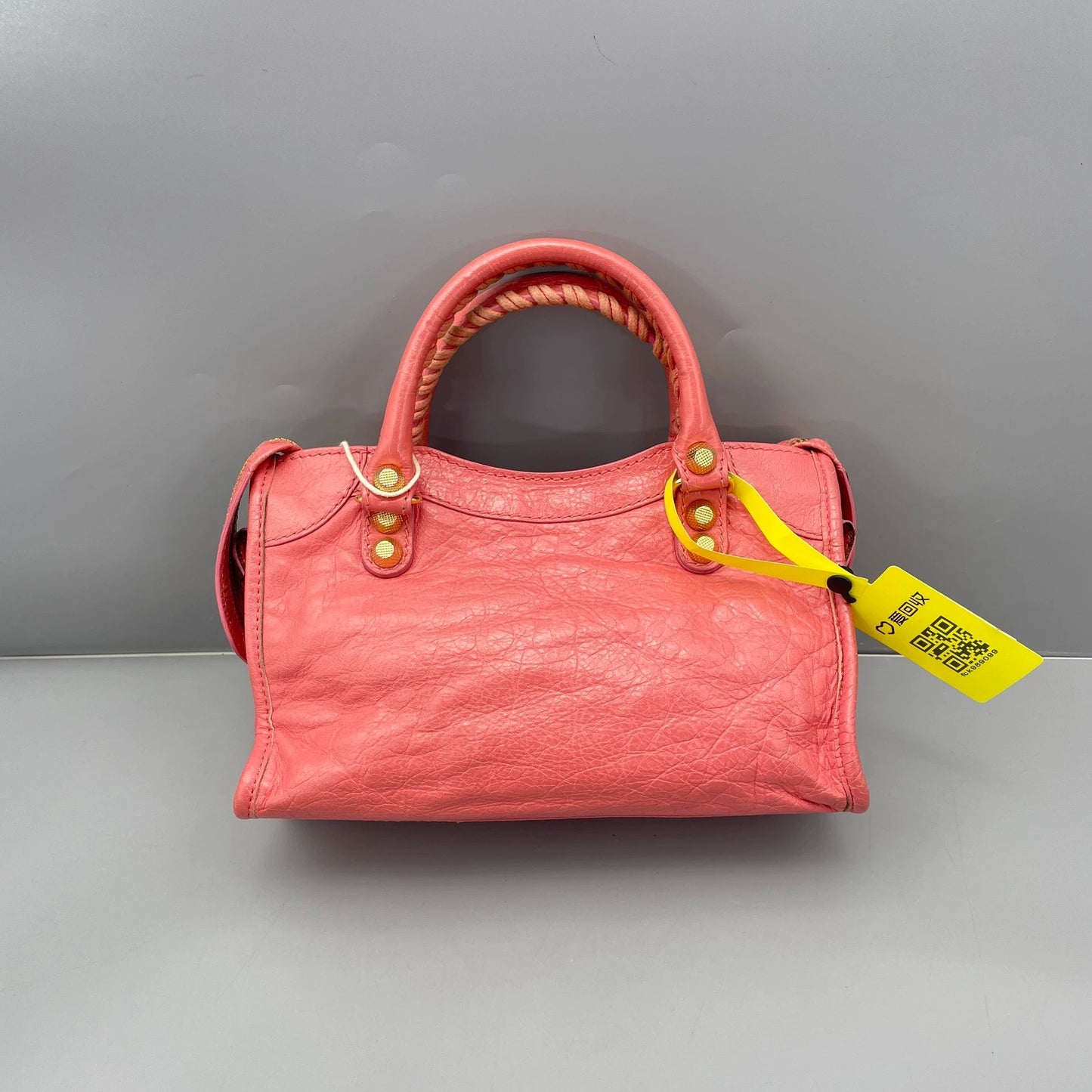 Balenciaga - Mini City - Distressed Agneau lambskin leather - Pink - (mini)