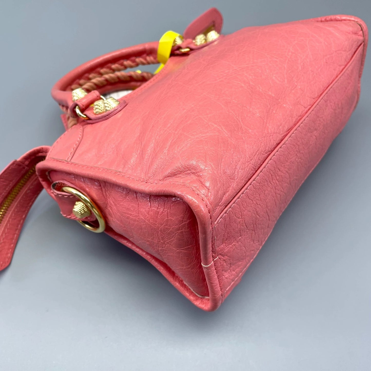 Balenciaga - Mini City - Distressed Agneau lambskin leather - Pink - (mini)