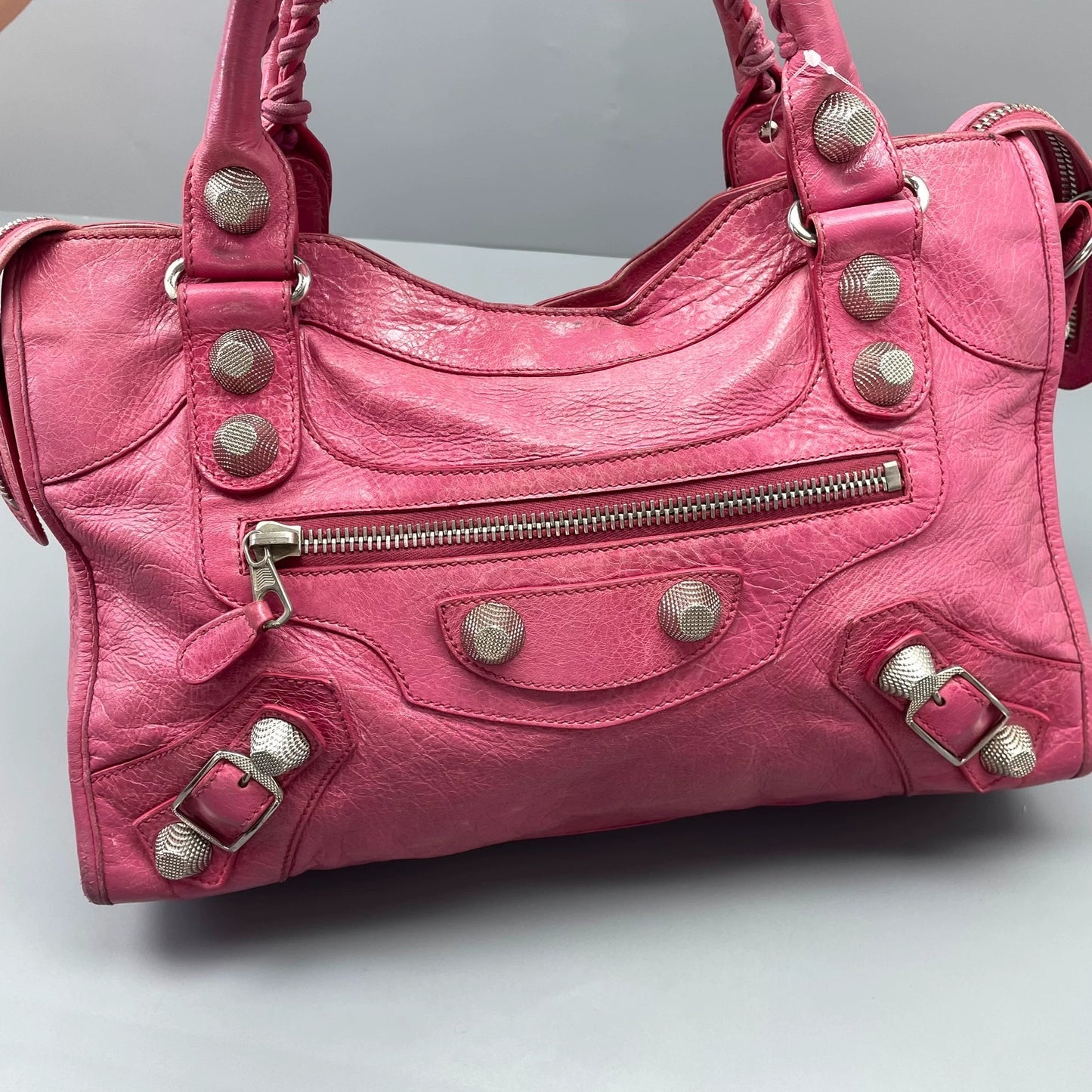 Balenciaga - City Bag - Distressed lambskin leather - Pink - (Small)
