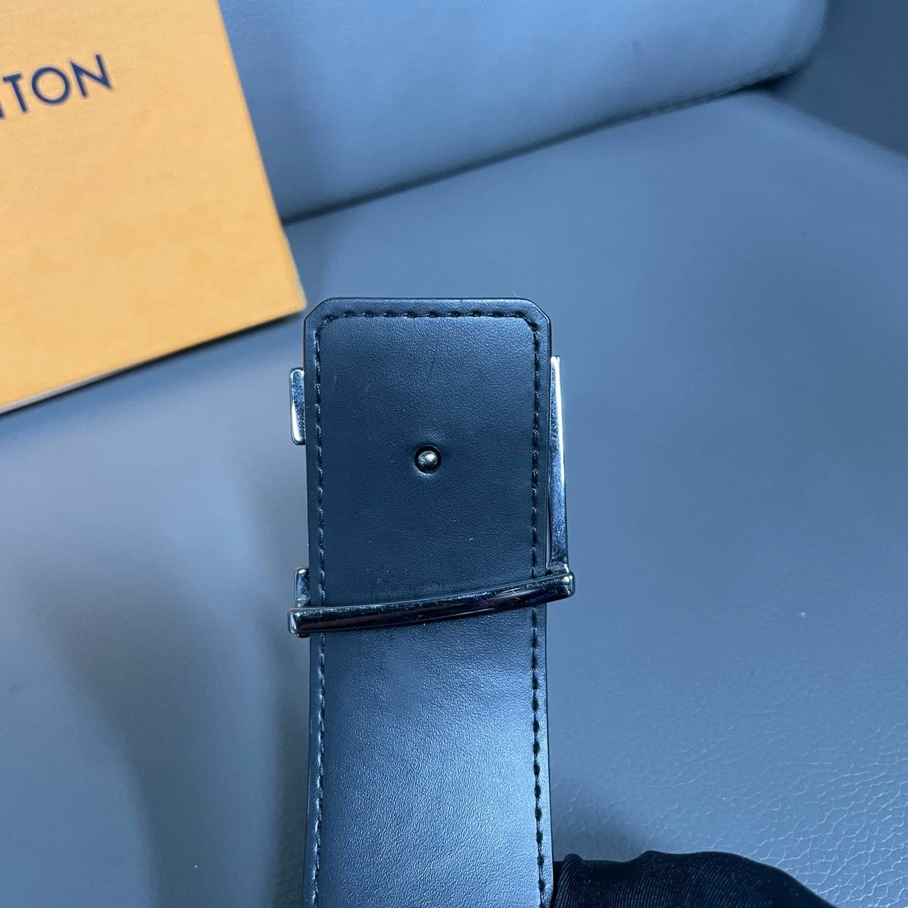Louis Vuitton - LV Initiales Belt - Monogram Eclipse coated canvas and leather - Black