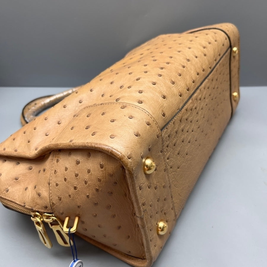 Loewe - Amazona - Exotic leathers - Ostrich - Camel - (medium)