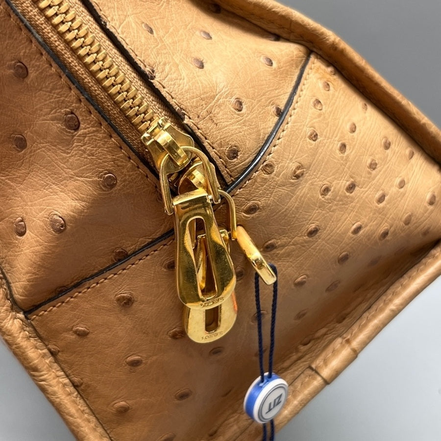 Loewe - Amazona - Exotic leathers - Ostrich - Camel - (medium)