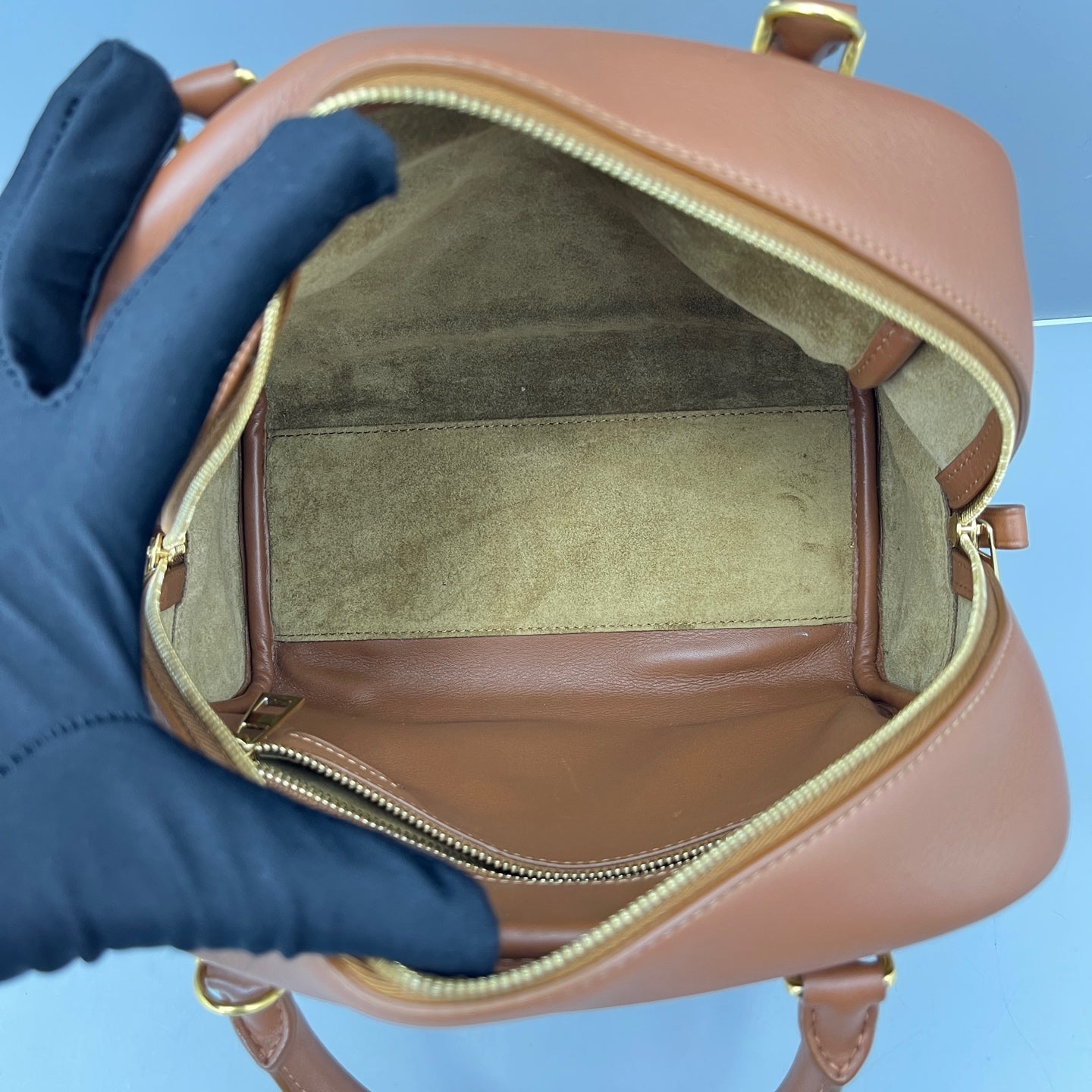 Loewe - Anagram Handbag - Anagram canvas with leather trim - Brown - (Small)