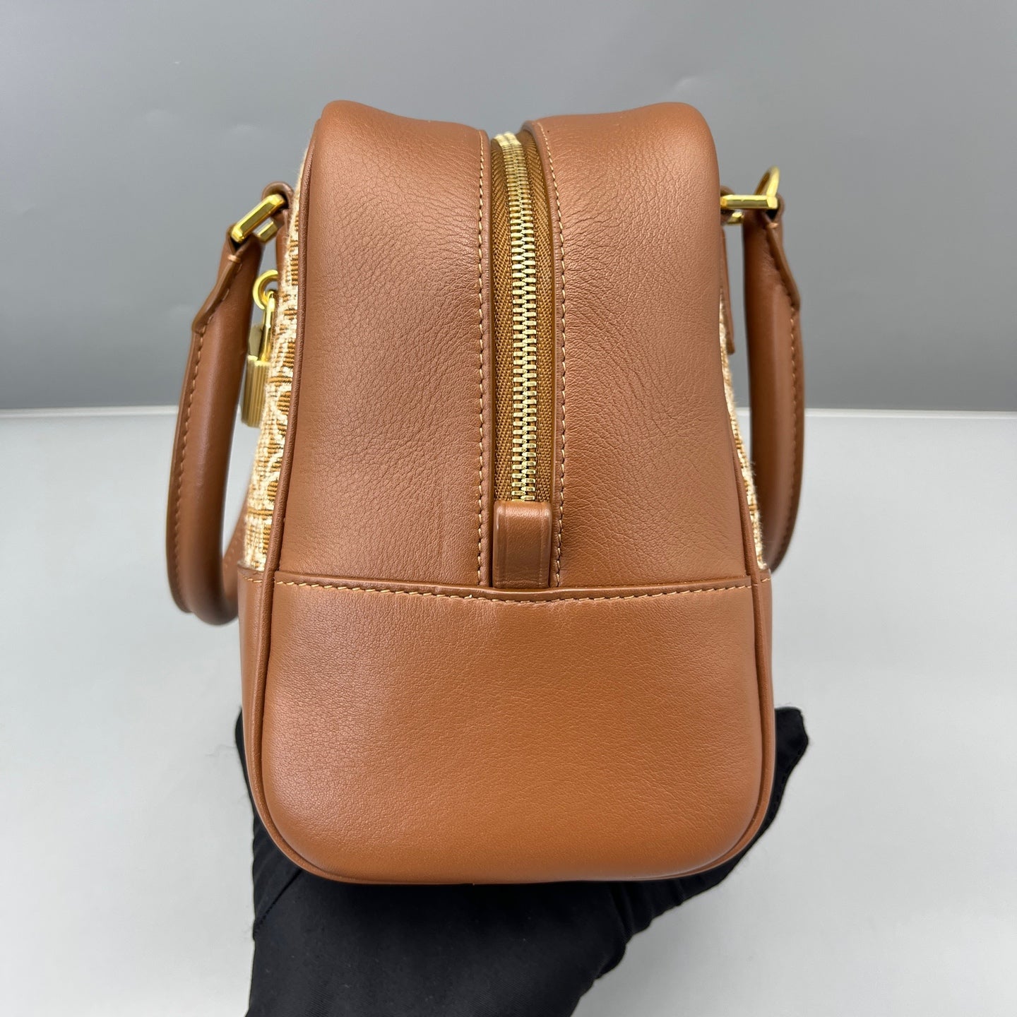 Loewe - Anagram Handbag - Anagram canvas with leather trim - Brown - (Small)