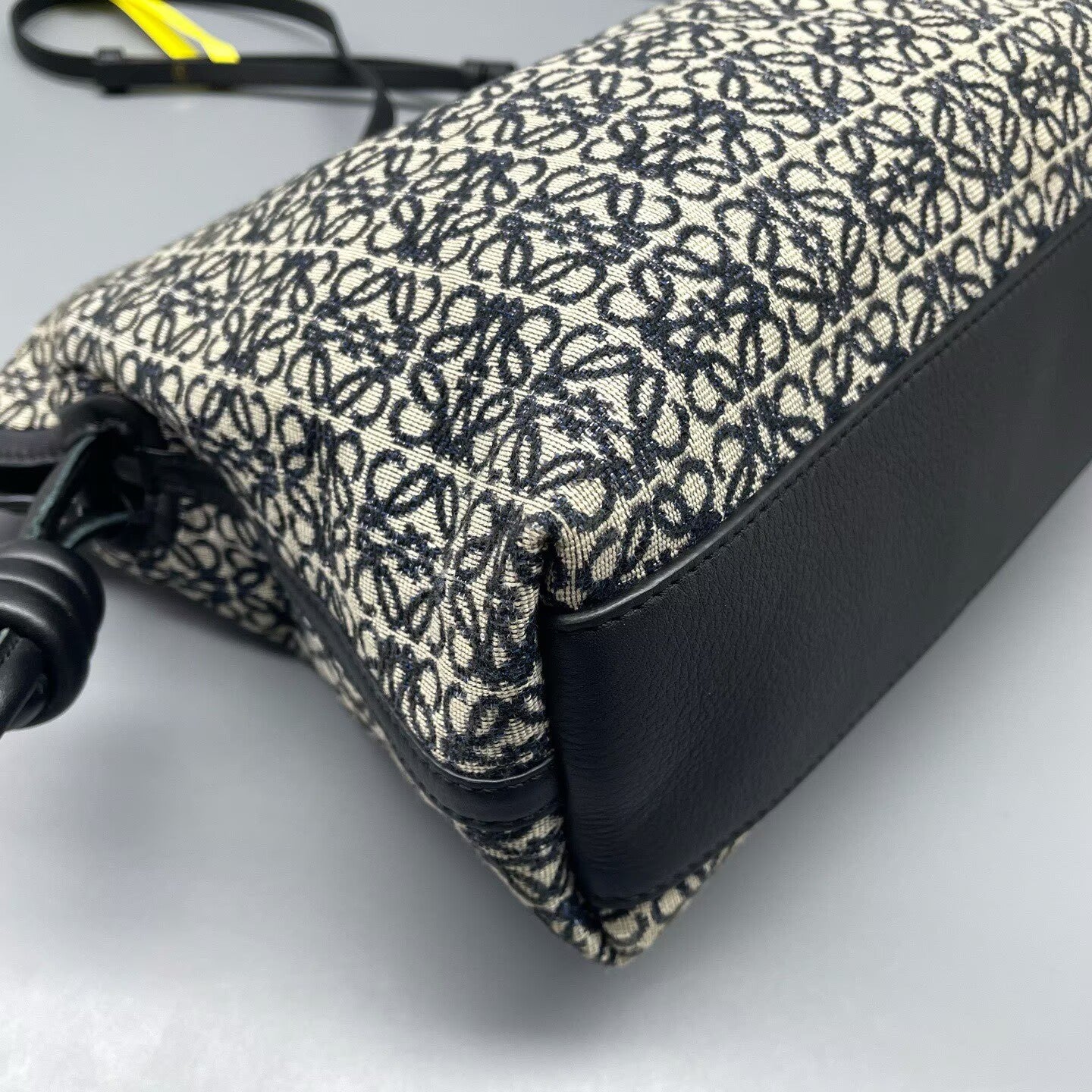 Loewe - Anagram Jacquard Soft Shoulder Bag - Jacquard canvas and leather - Black and Beige - (medium)